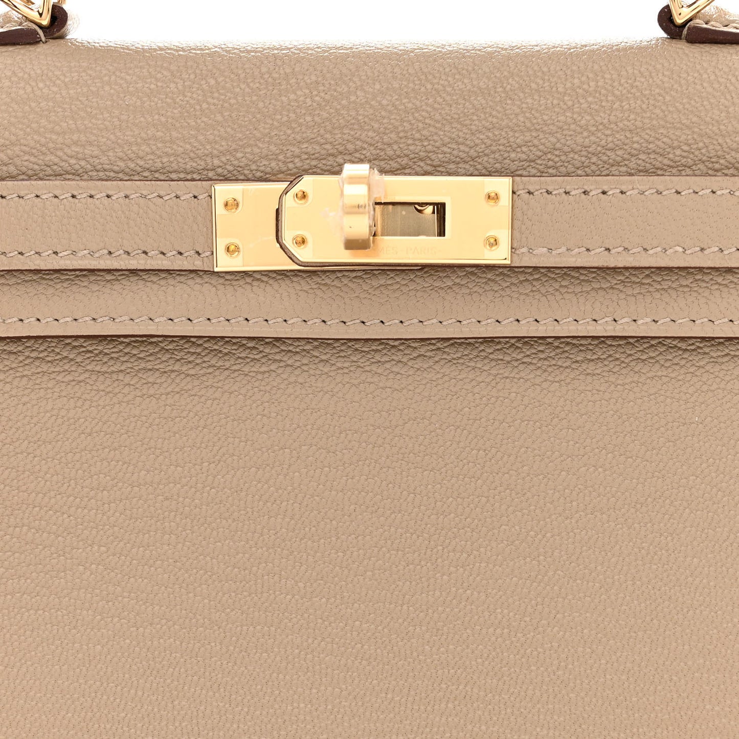 Chevre Mysore Horseshoe Mini Kelly Sellier 20 Gris Tourterelle Gris Perle