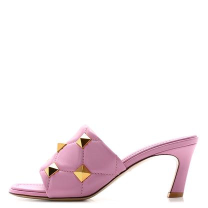 Valentino Garavani Nappa Quilted Roman Stud 65mm Slide Sandals 38.5 Giacinto 1 of 9