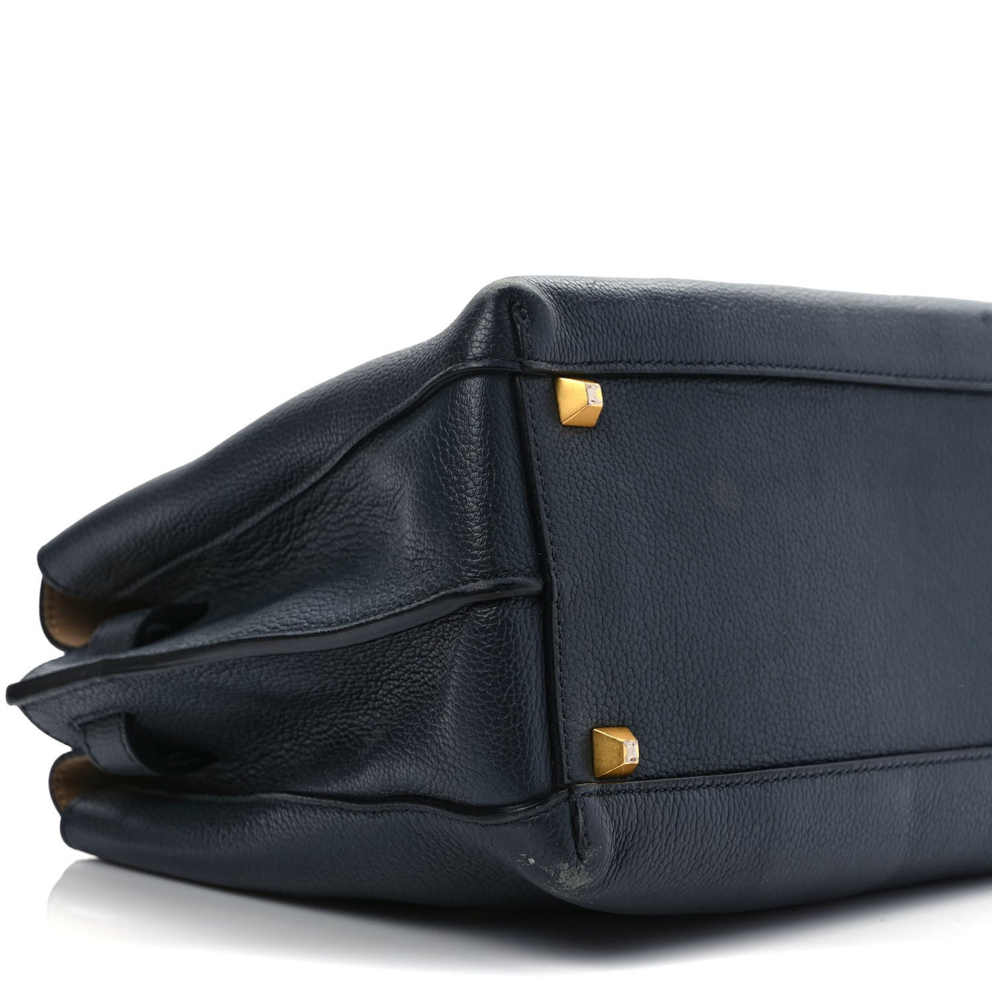 Grained Calfskin Medium Milla Tote Black