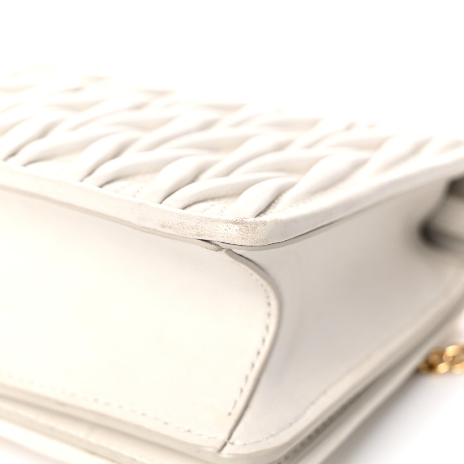 Miu Miu Nappa Matelasse Chain Crossbody White 11 of 11
