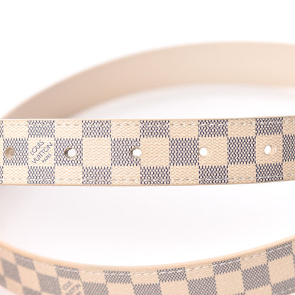Louis Vuitton Mini Damier Azur 25mm LV Initiales Belt 90 36 5 of 9