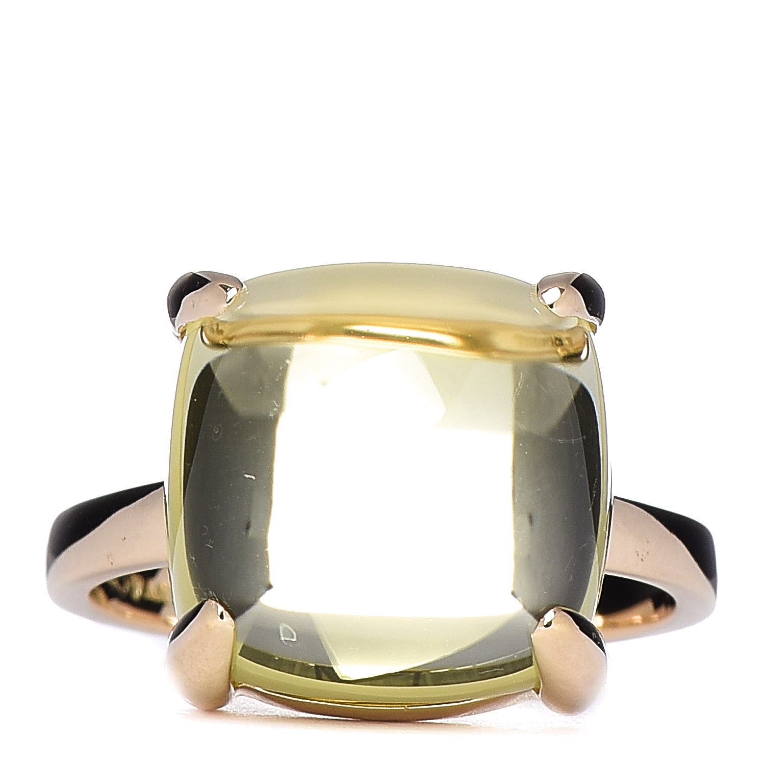 Tiffany Paloma Picasso 18K Yellow Gold Lemon Quartz 12mm Paloma's Sugar Stacks Ring 50 5.5 1 of 6