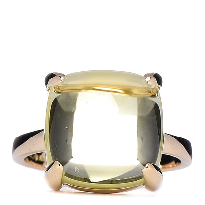 Tiffany Paloma Picasso 18K Yellow Gold Lemon Quartz 12mm Paloma's Sugar Stacks Ring 50 5.5 1 of 6