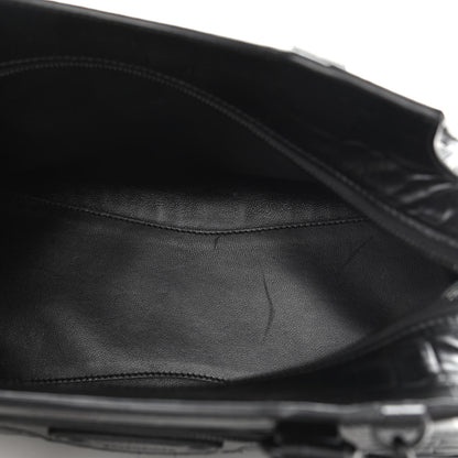 Balenciaga Semi Shiny Calfskin Crocodile Embossed Neo Classic Black Hardware S City Black 5 of 12