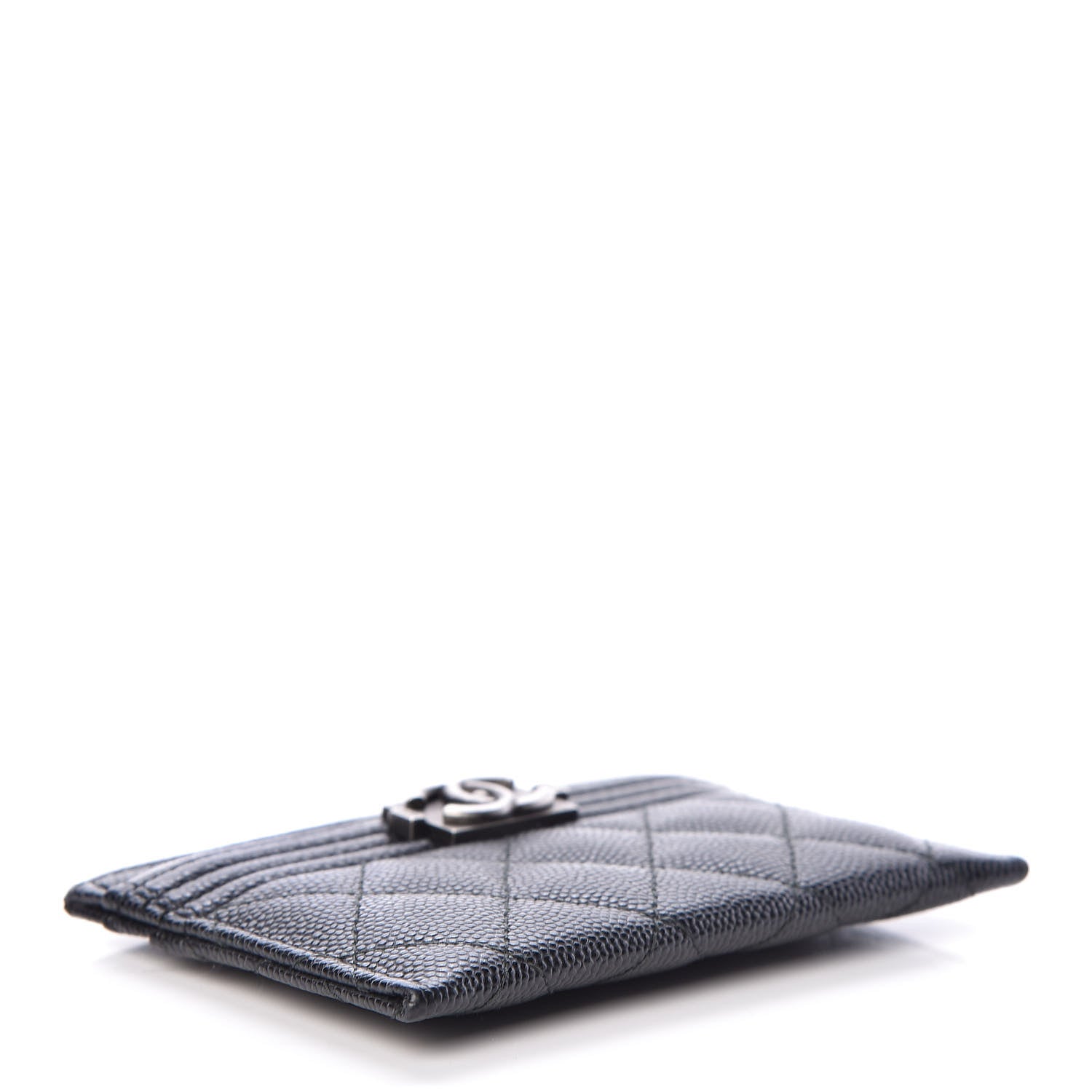 Chanel Caviar Quilted Boy Card Holder Black 4 of 9