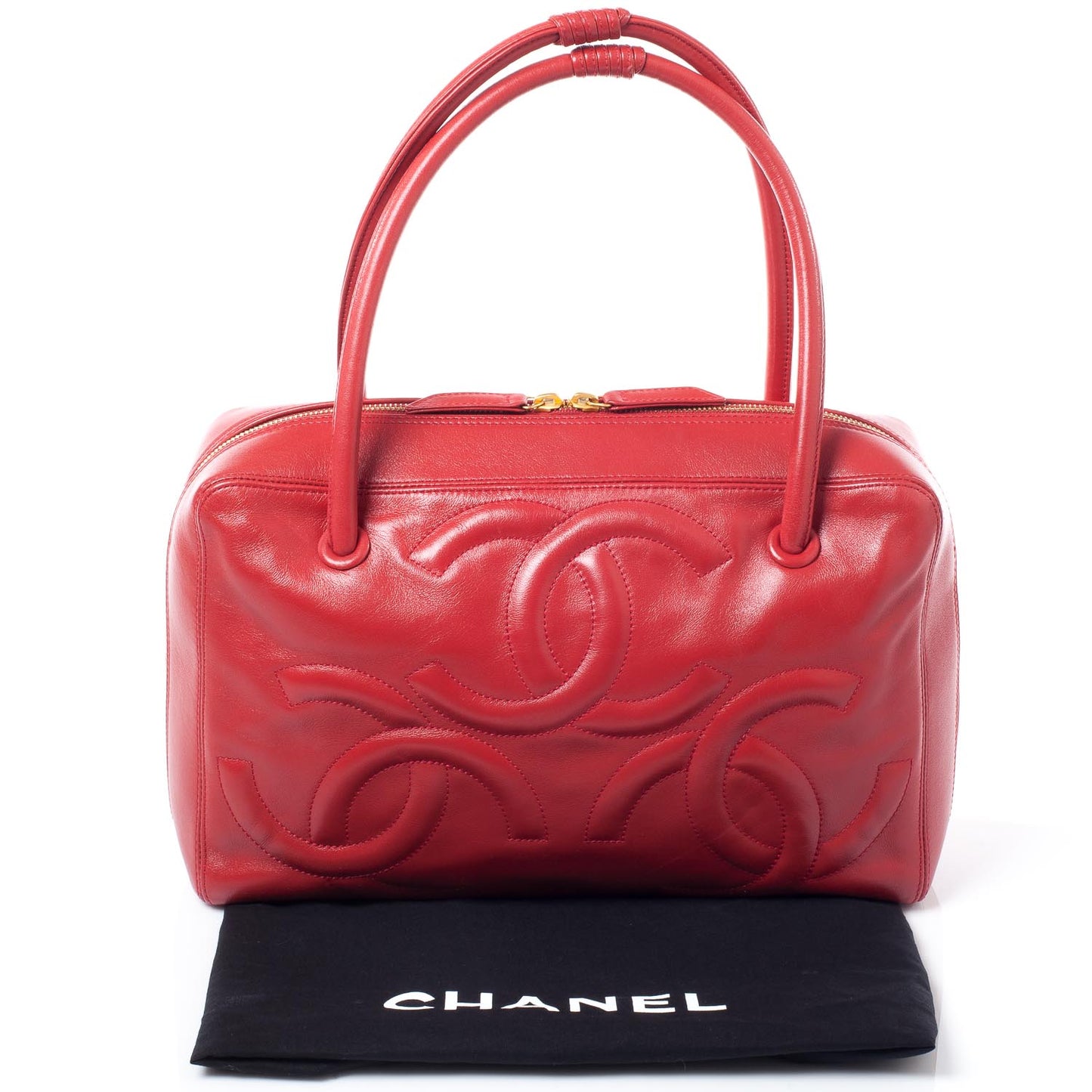 Leather CC Bowler Red