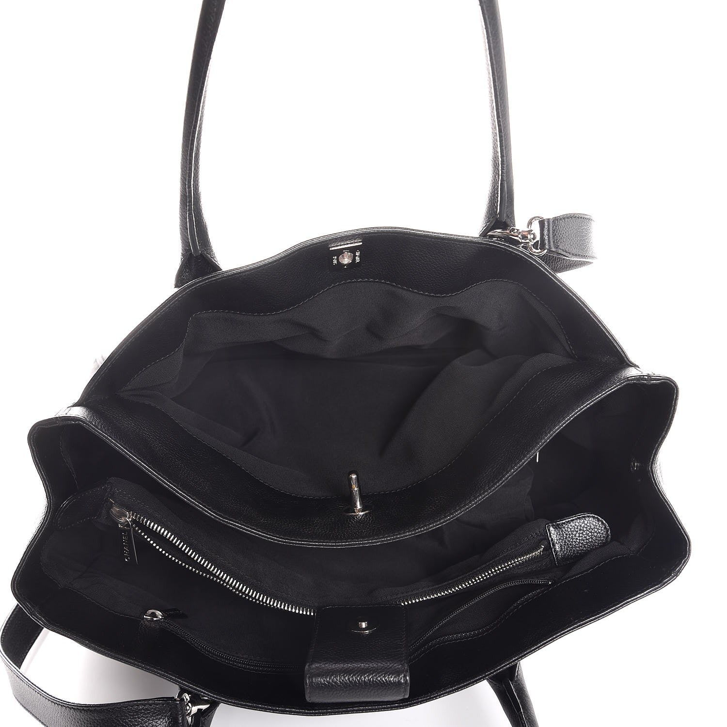 Chanel Calfskin Cerf Executive Shopper Tote Black 9 of 15