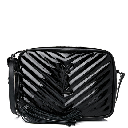 Saint Laurent Patent Calfskin Matelasse Monogram Lou Camera Bag Black 1 of 11