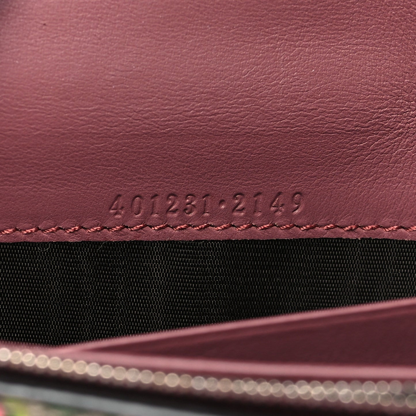 GG Supreme Monogram Blooms Mini Dionysus Chain Wallet Beige Multicolor Dry Rose