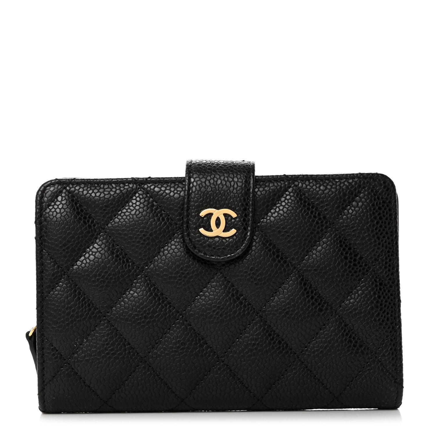 Chanel Caviar Quilted Zipped Pocket Wallet Black 1 of 8