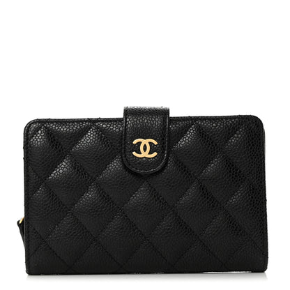 Chanel Caviar Quilted Zipped Pocket Wallet Black 1 of 8