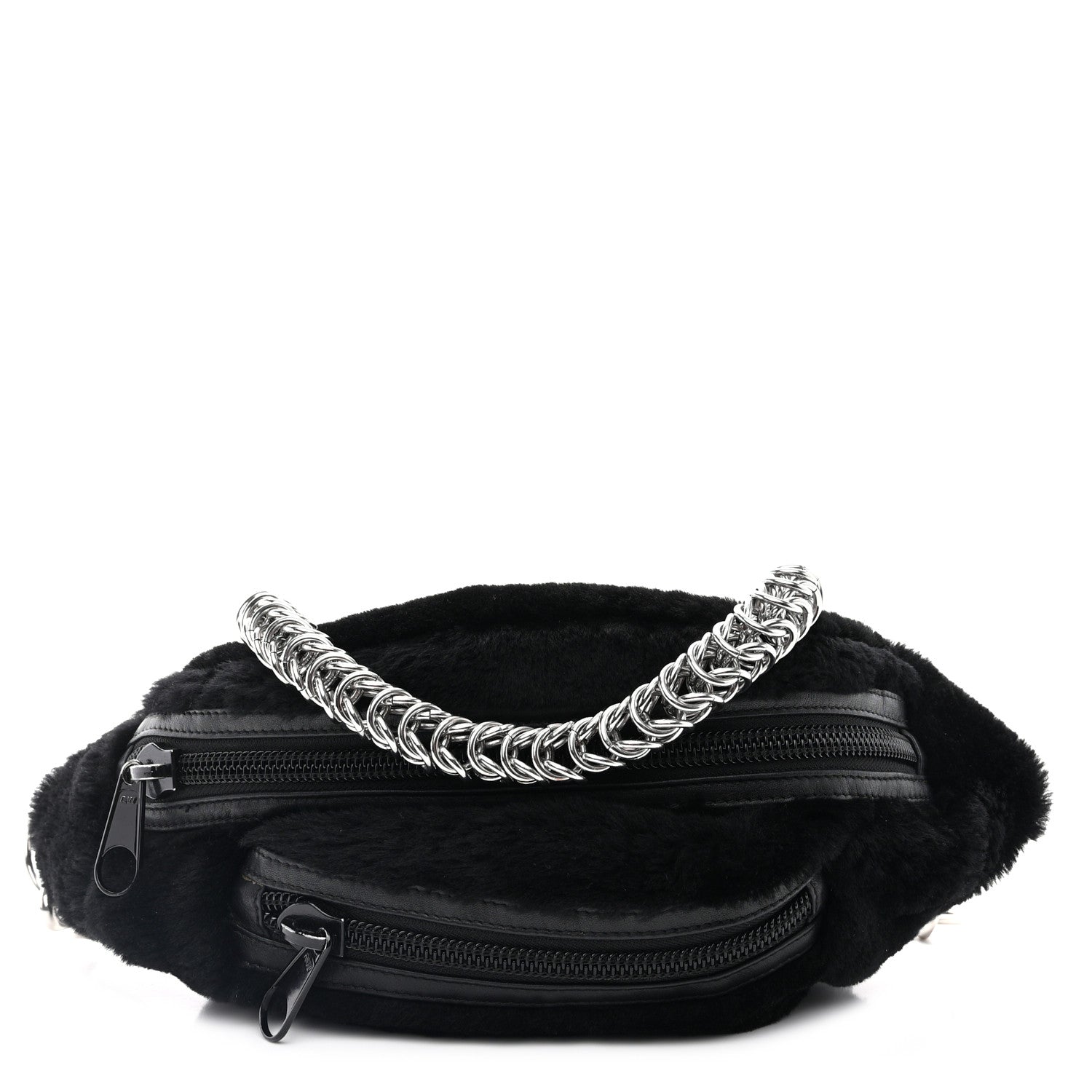 Alexander Wang Mink Fur Attica Belt Bag Black 1 of 14