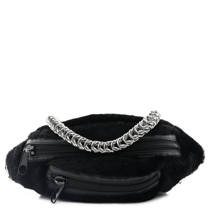 Alexander Wang Mink Fur Attica Belt Bag Black 1 of 14