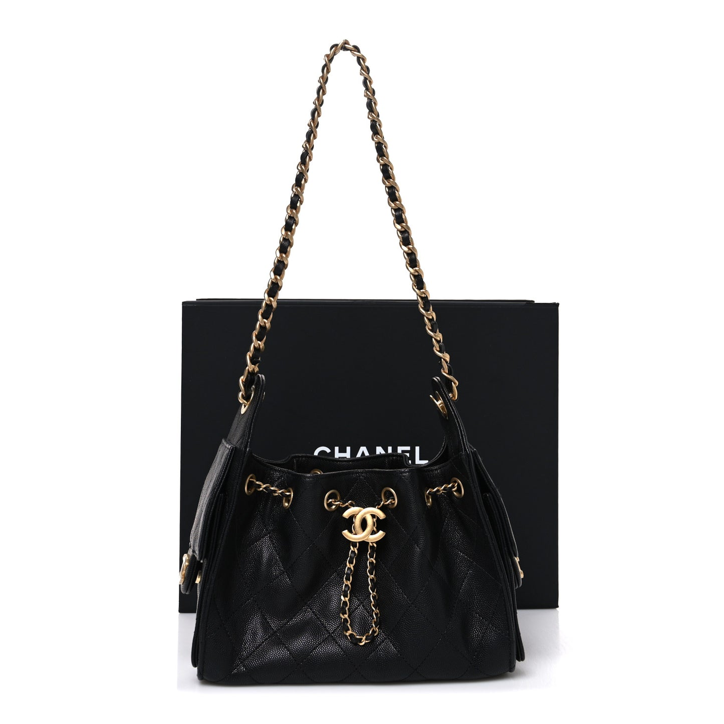 Caviar Quilted Mini Chanel 25 Handbag Black