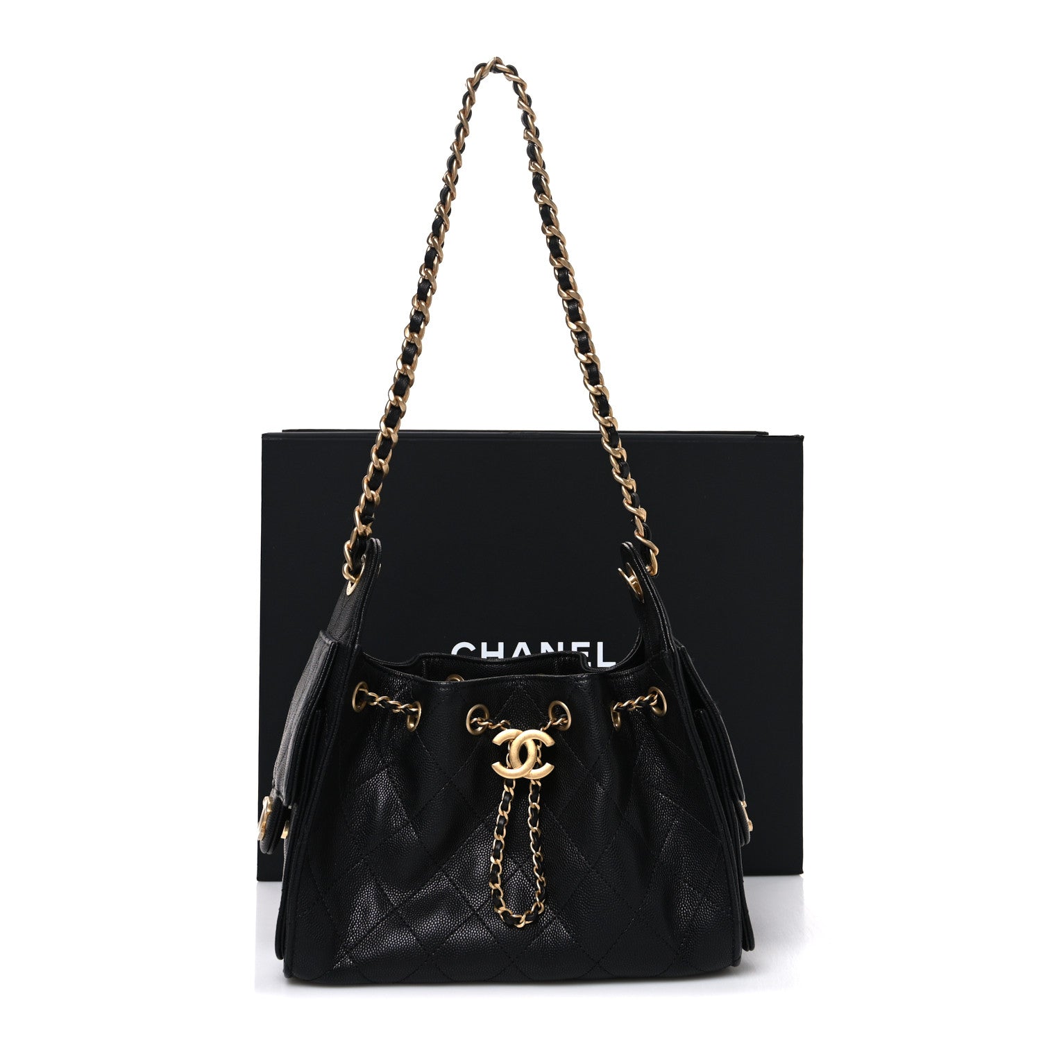Chanel Caviar Quilted Mini Chanel 25 Handbag Black 11 of 11