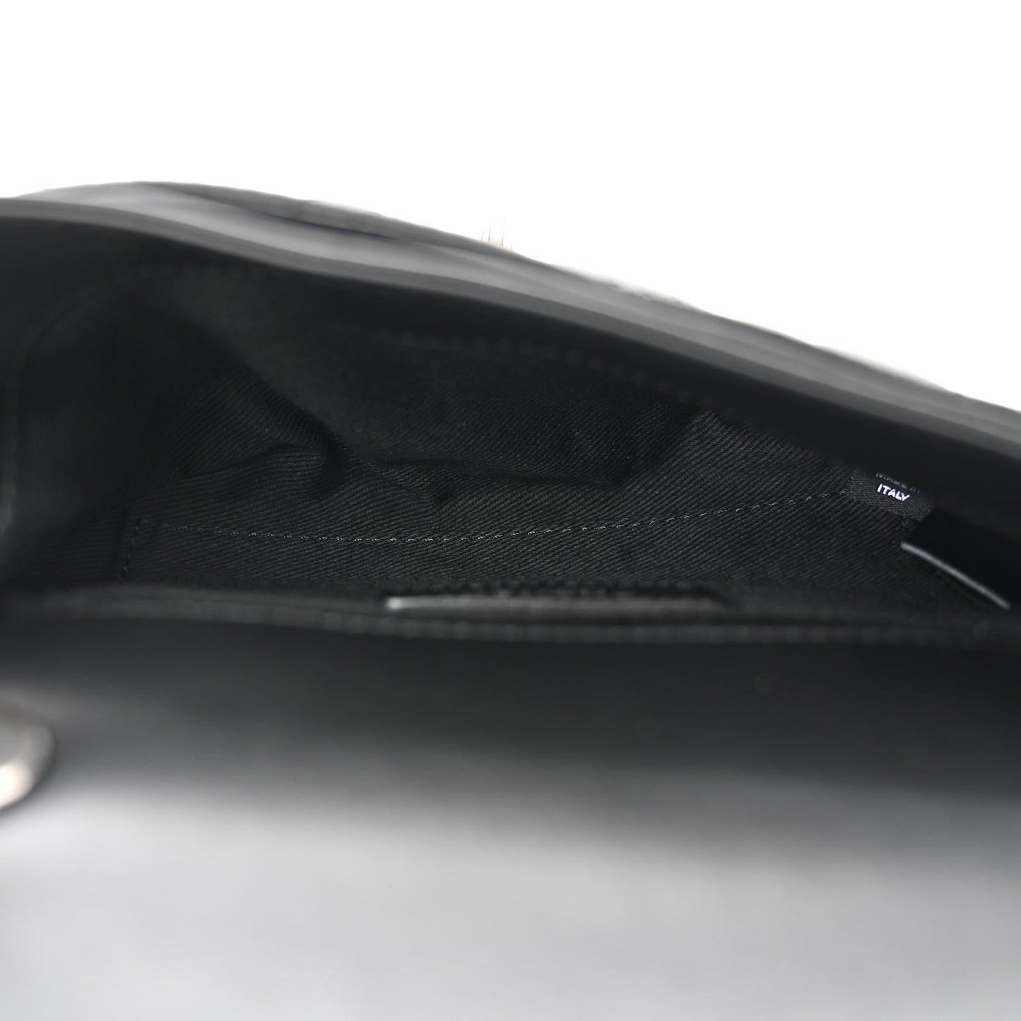 Calfskin Quilted CC Uniform Flap Belt Bag Black
