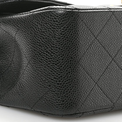 Chanel Caviar Quilted Jumbo Double Flap Black 9 of 12