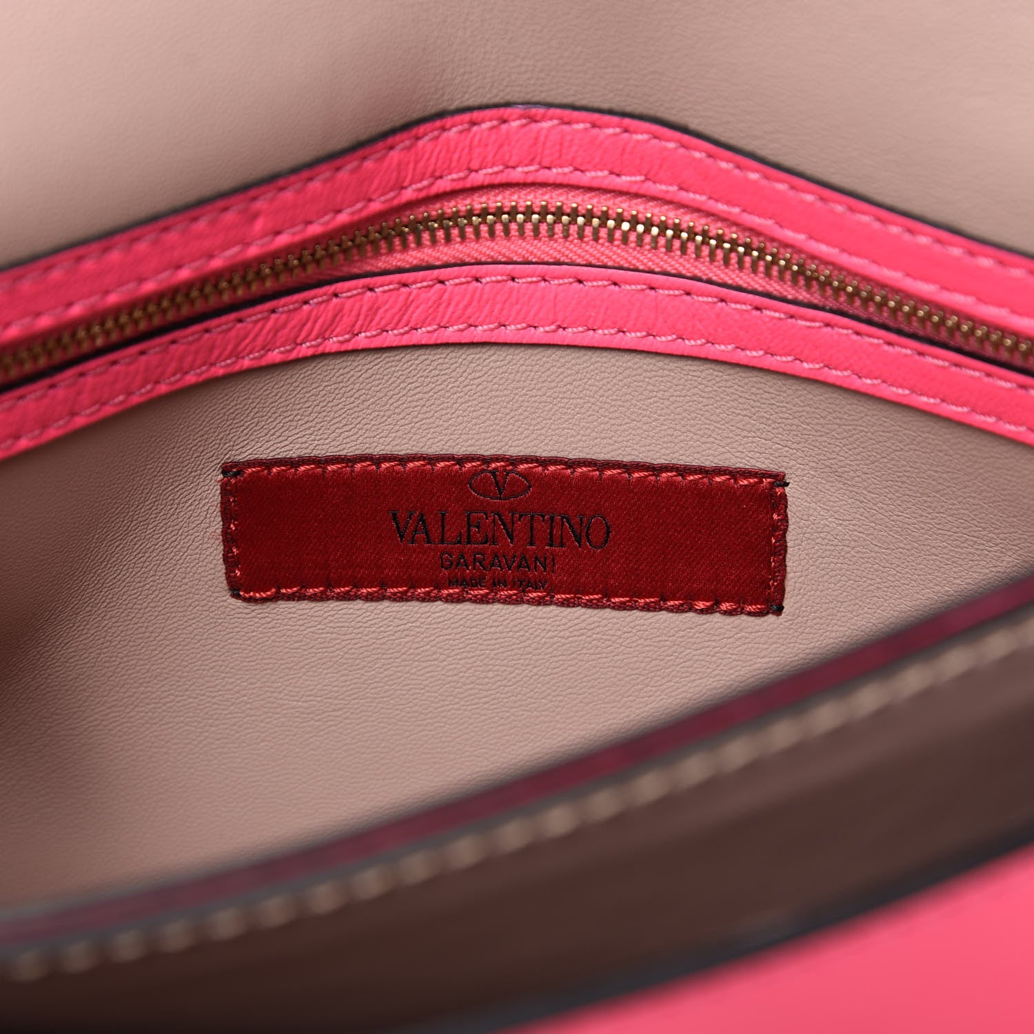 Valentino Garavani Nappa Rockstud Wristlet Clutch Fuxia Fluo 8 of 10