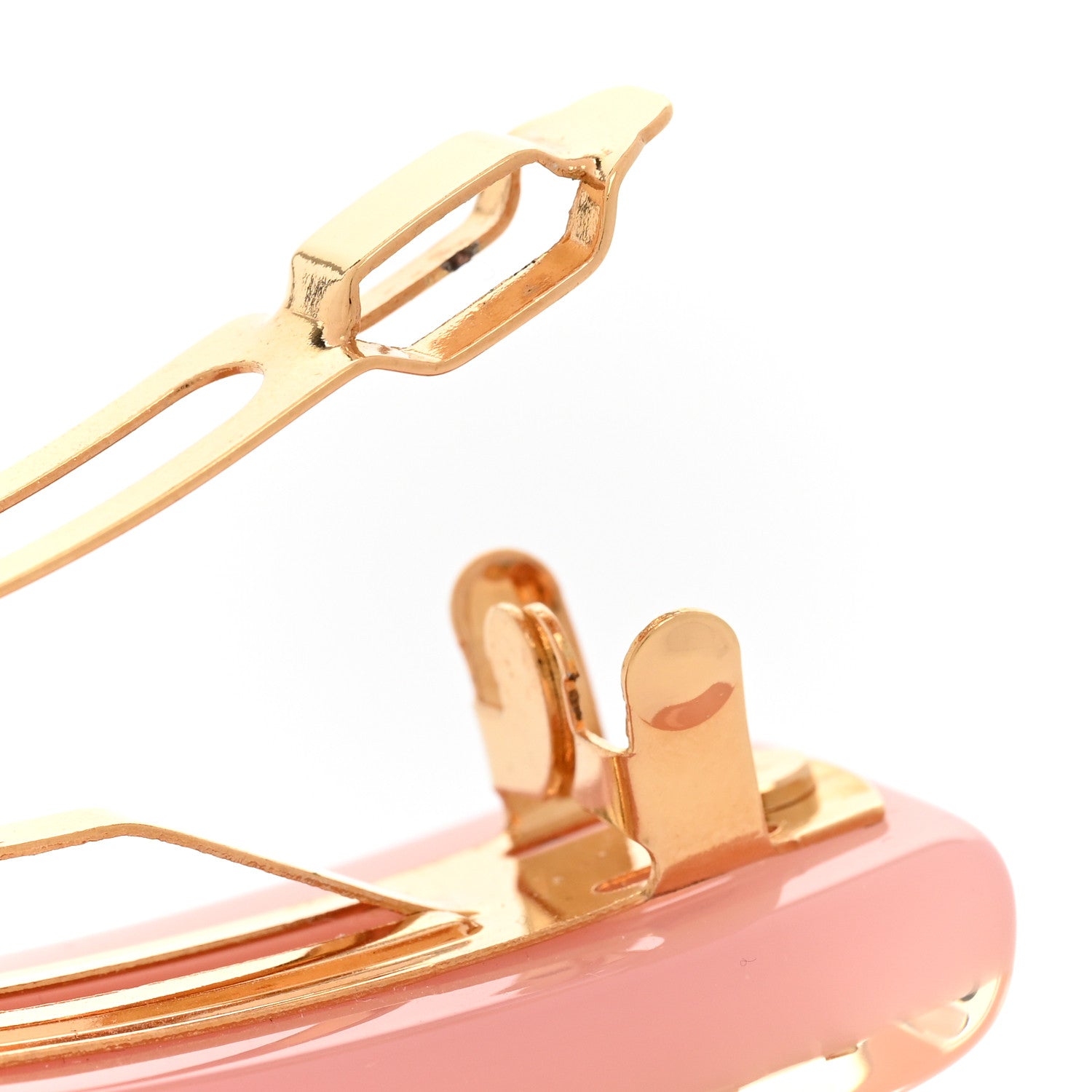 Louis Vuitton Resin Swarovski Crystal Inclusion Barrette GM Rose 4 of 4