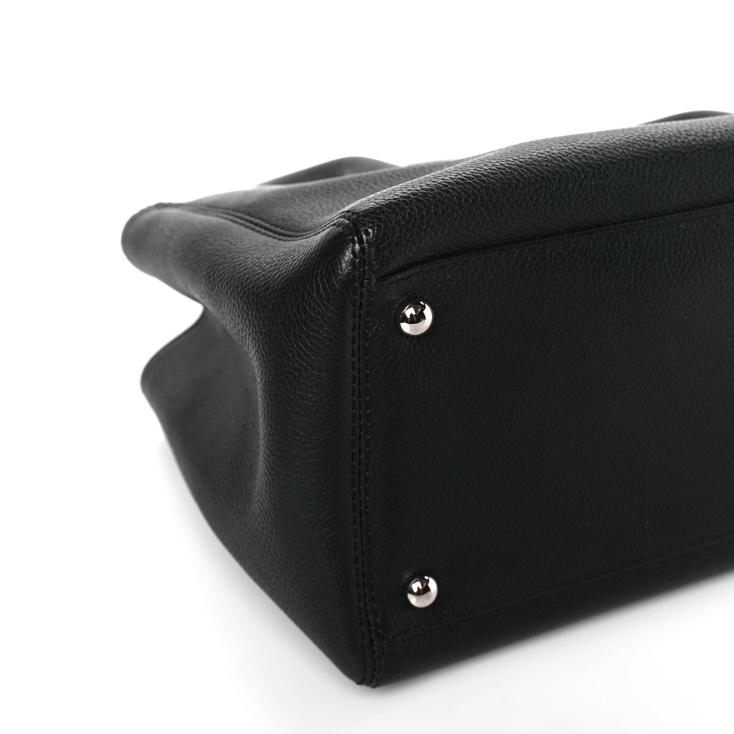 Calfskin Small Cerf Executive Shopper Tote Black