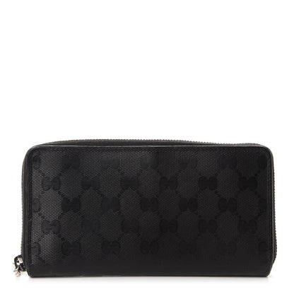 Gucci Imprime Monogram GG Pierce Zip Around Wallet Black 1 of 8