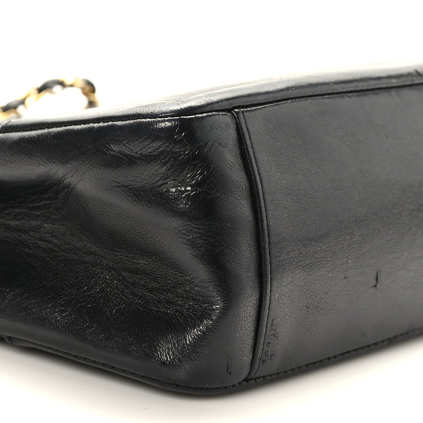 Lambskin Quilted 31 Shopping Bag Black