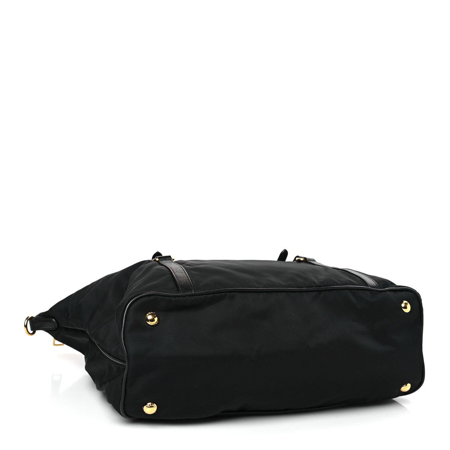 Prada Saffiano Tessuto Nylon Shopping Tote Black 4 of 8