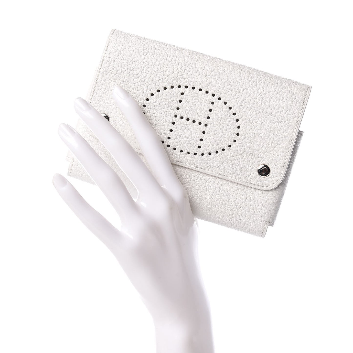 Taurillon Clemence Mises et Relances Playing Cards Holder White