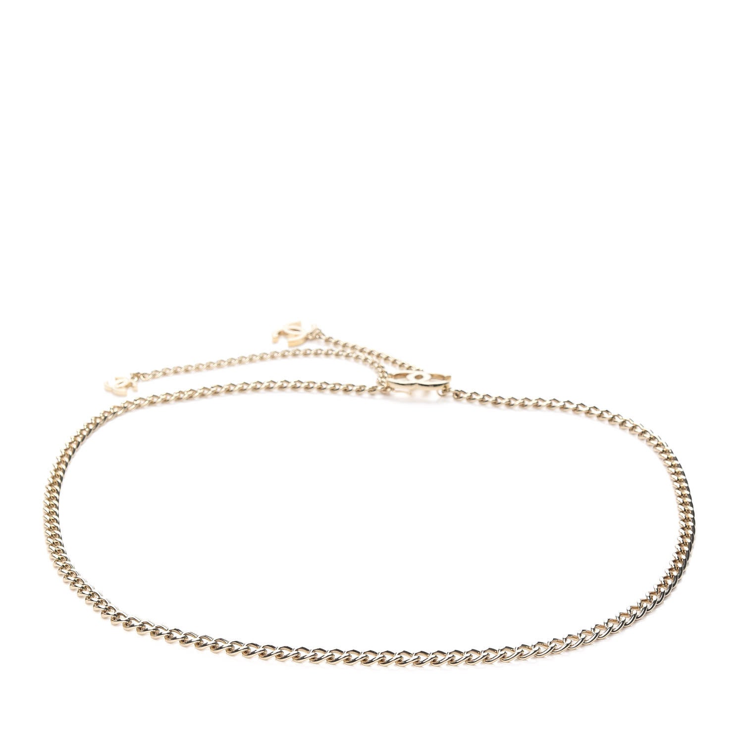 Chanel Enamel CC Chain Logo Belt Gold White 2 of 3