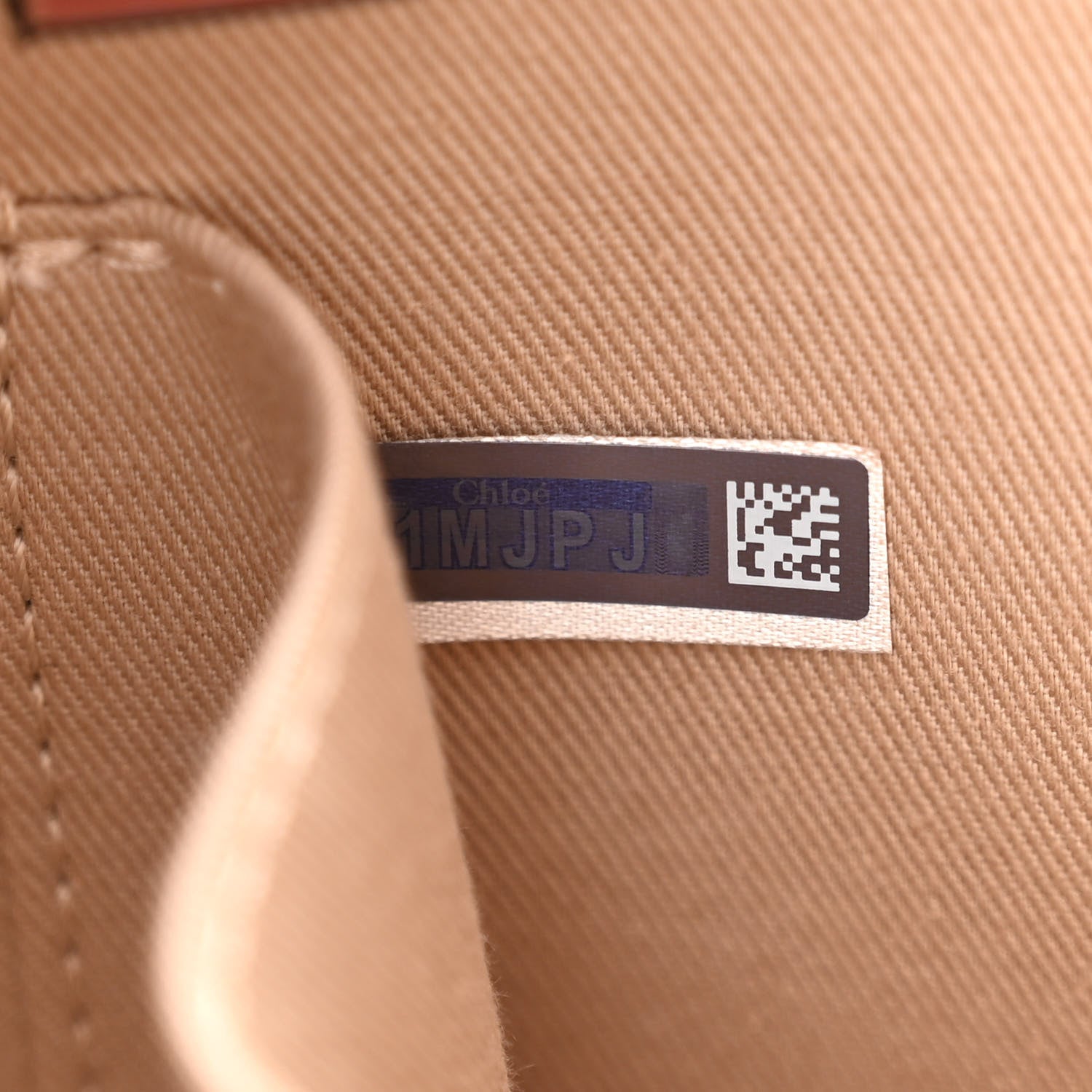 Chloe Cotton Calfskin Medium Woody Ribbon Tote White Brown 7 of 10