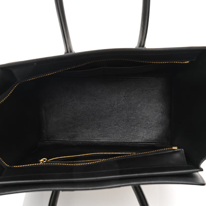Celine Nubuck Drummed Calfskin Mini Bi-Color Luggage Black White 5 of 12