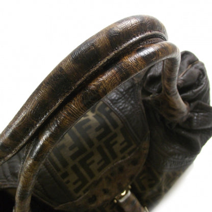 Fendi Zucca Nappa Nuvolata Vitello Tortuga Spy Tobacco Moro 6 of 12