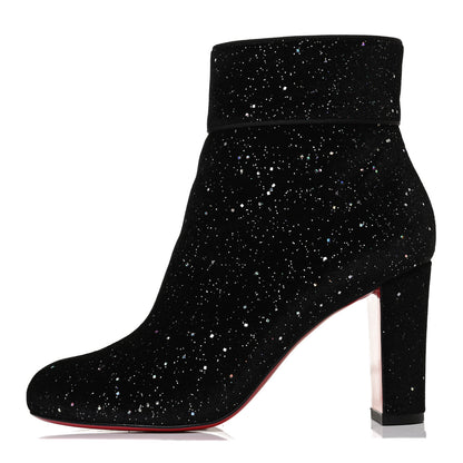 Christian Louboutin Velvet Galactica Moulamax 85 Booties 38.5 Black 1 of 11