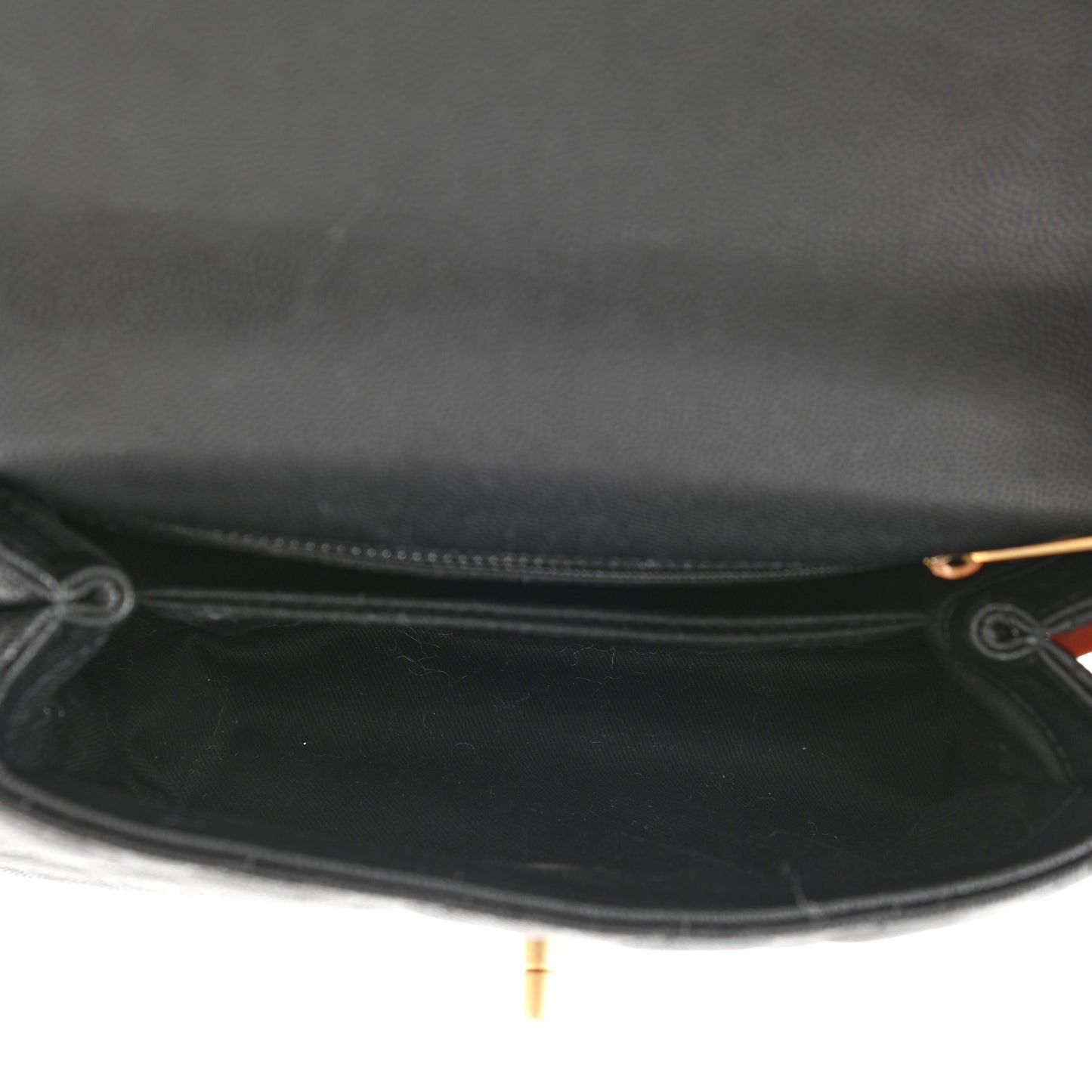Caviar Lizard Embossed Quilted Mini Coco Handle Flap Black