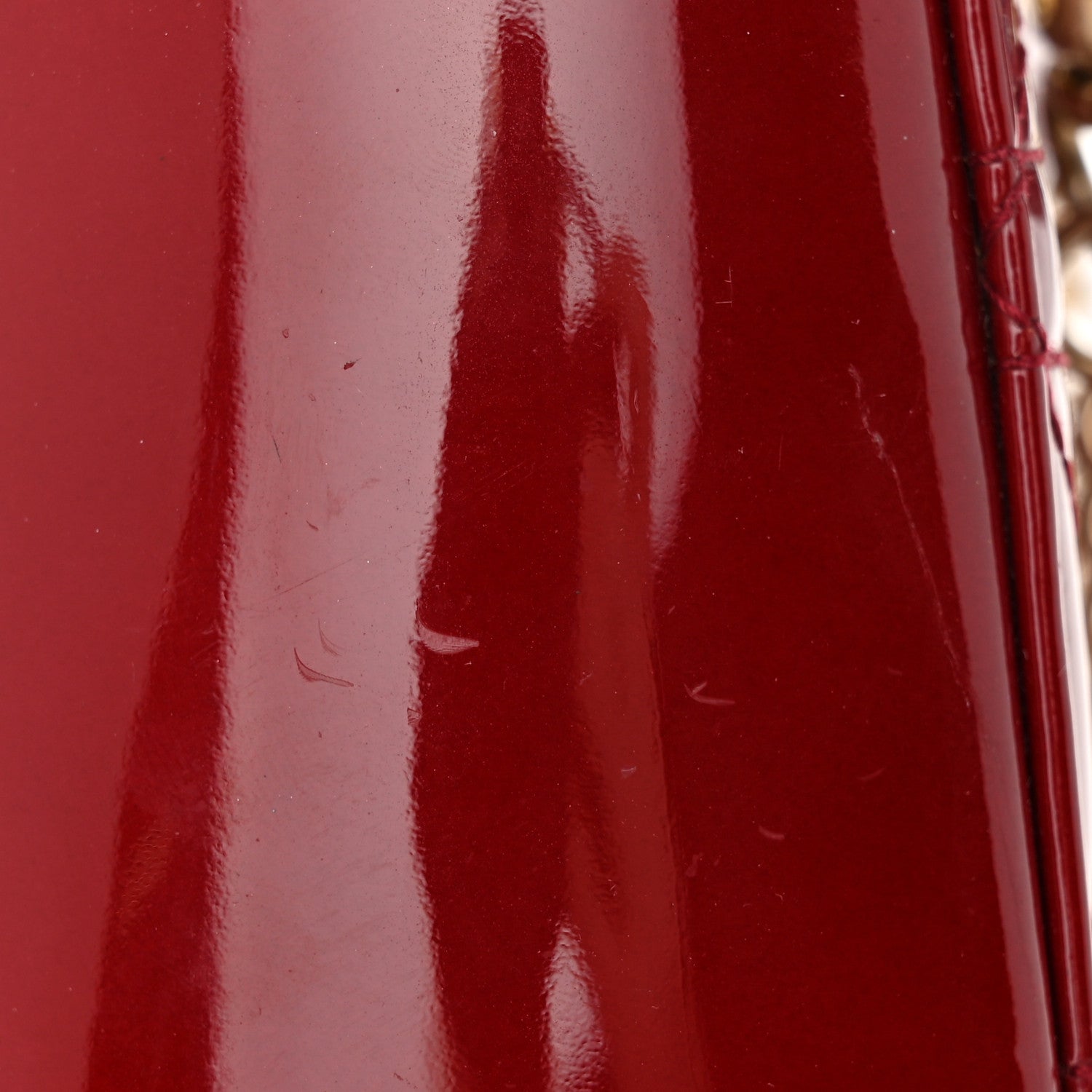 Christian Dior Patent Cannage Mini Lady Dior Red 16 of 18