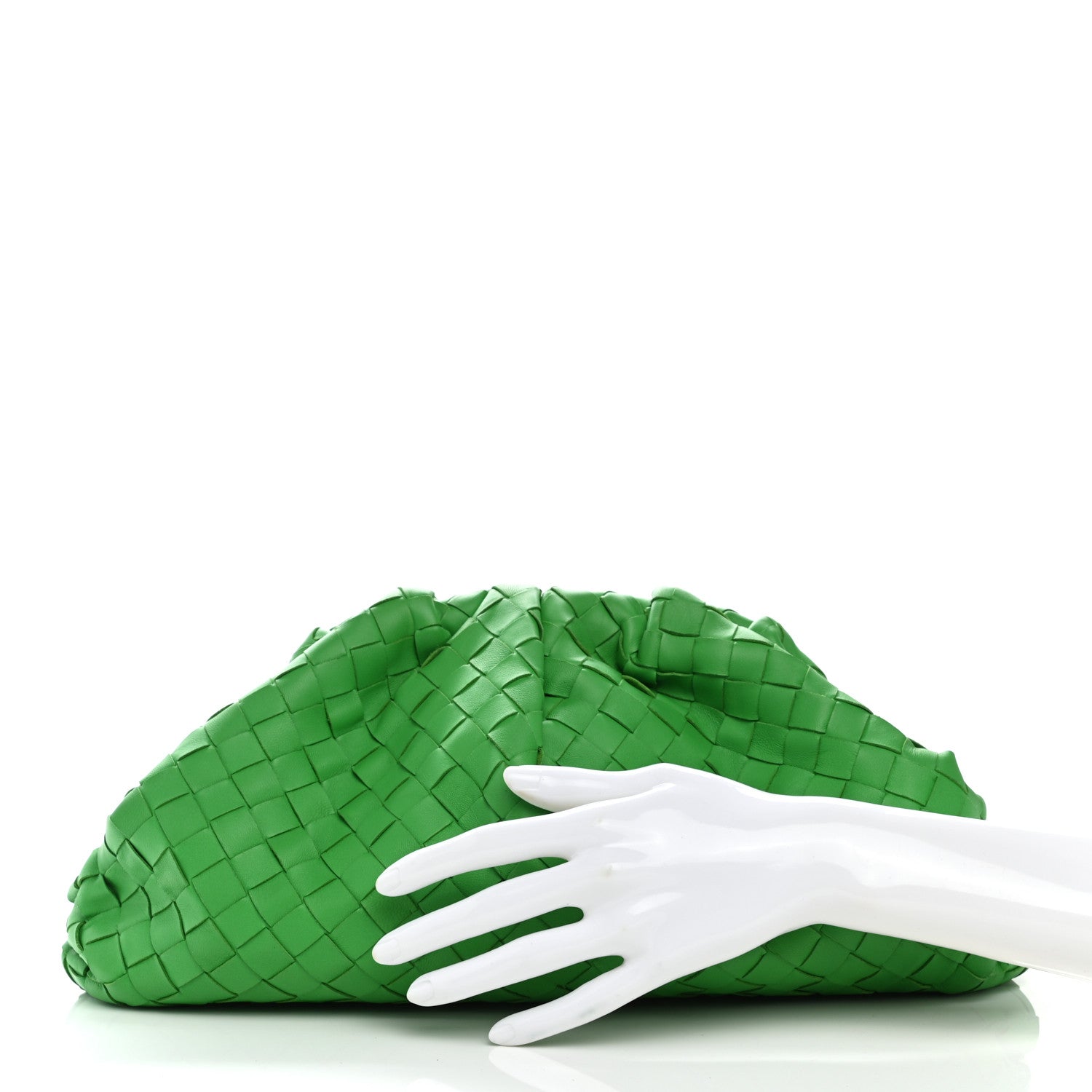 Bottega Veneta Nappa Maxi Intrecciato The Pouch Oversized Clutch Parakeet 2 of 9
