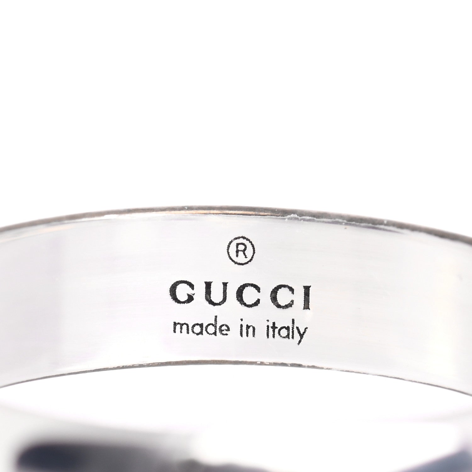 Gucci Sterling Silver Blind for Love Band Ring 63 10.25 4 of 5