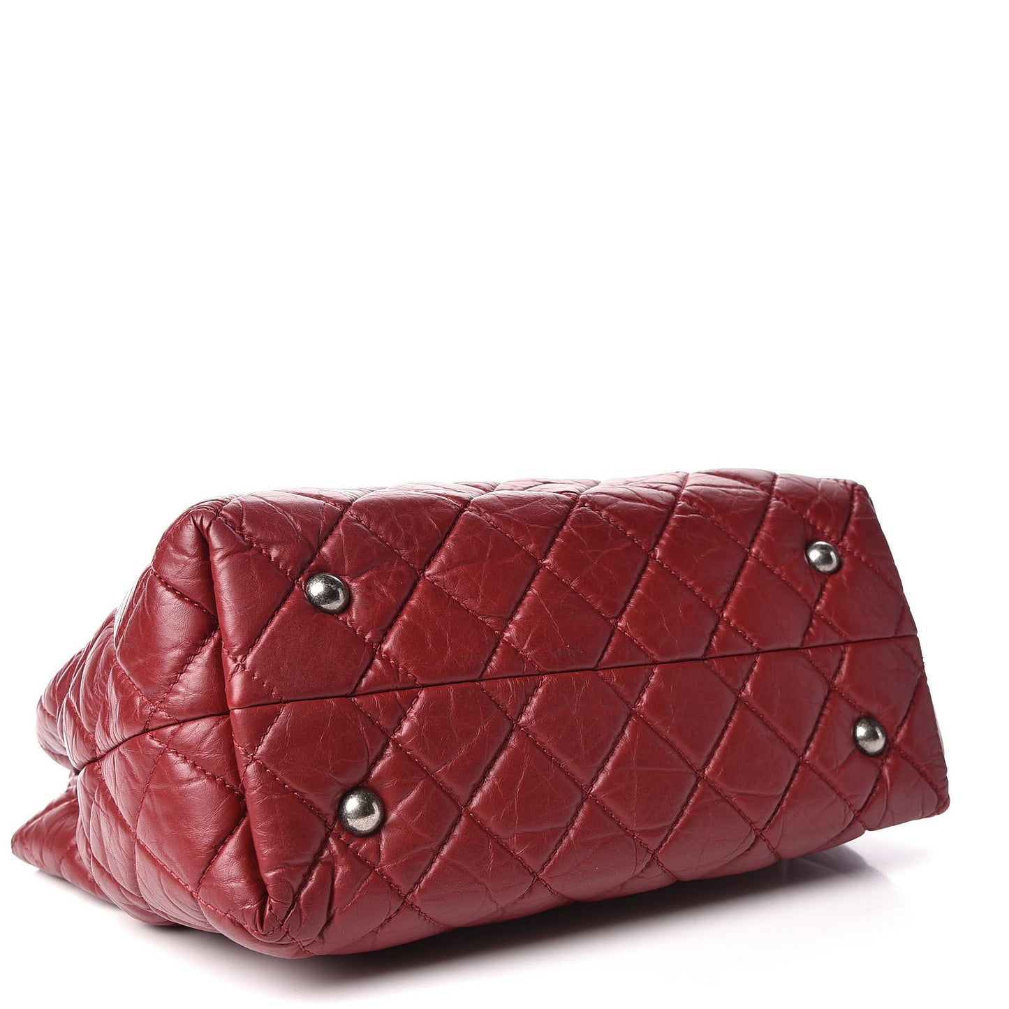 Aged Calfskin Quilted Reissue 2.55 Tote Red