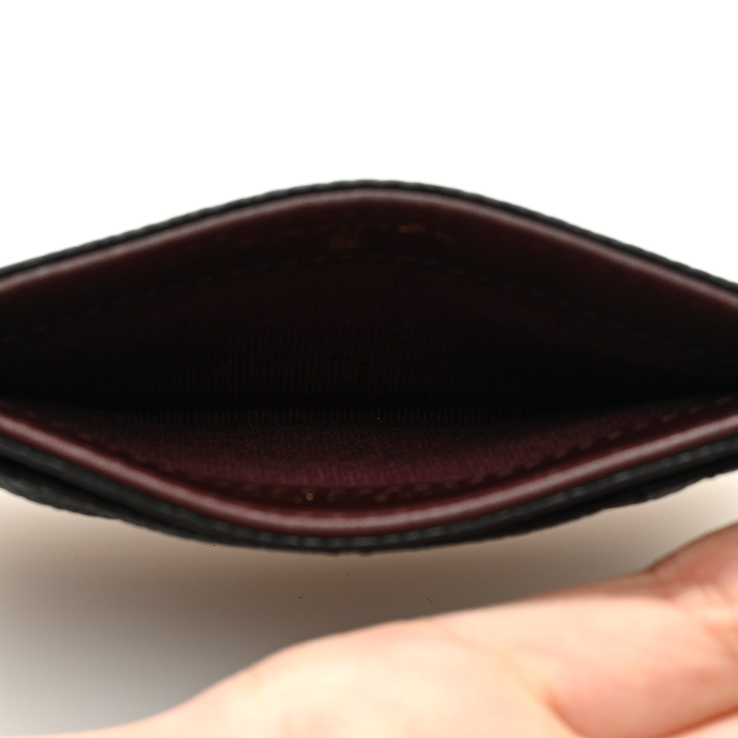 Caviar Quilted Card Holder Black