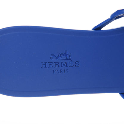 Hermes Rubber Chaine d'Ancre Rivage Sandals 37 Bleu Smalt 5 of 8