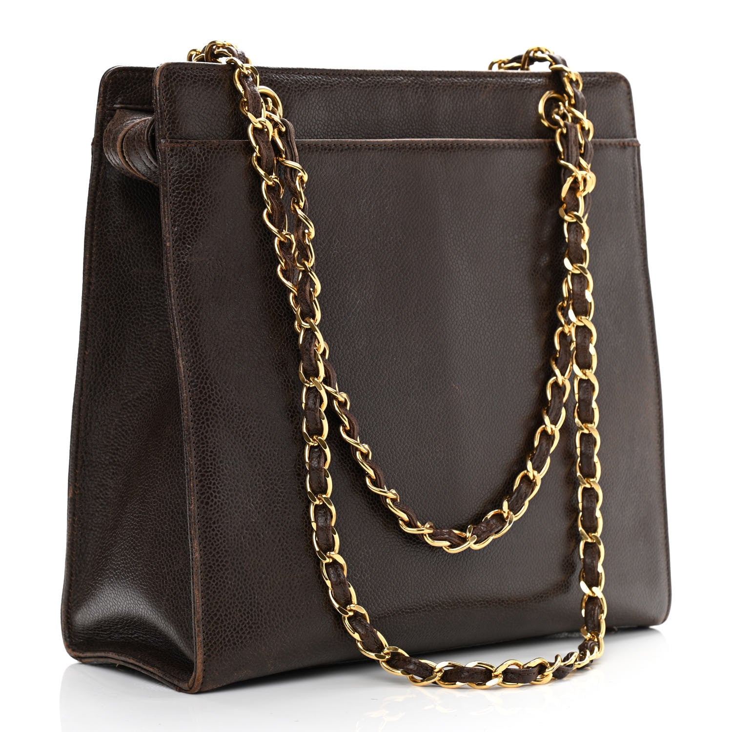 Chanel Caviar Shopper Tote Brown 3 of 12
