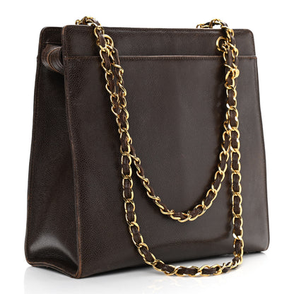 Chanel Caviar Shopper Tote Brown 3 of 12