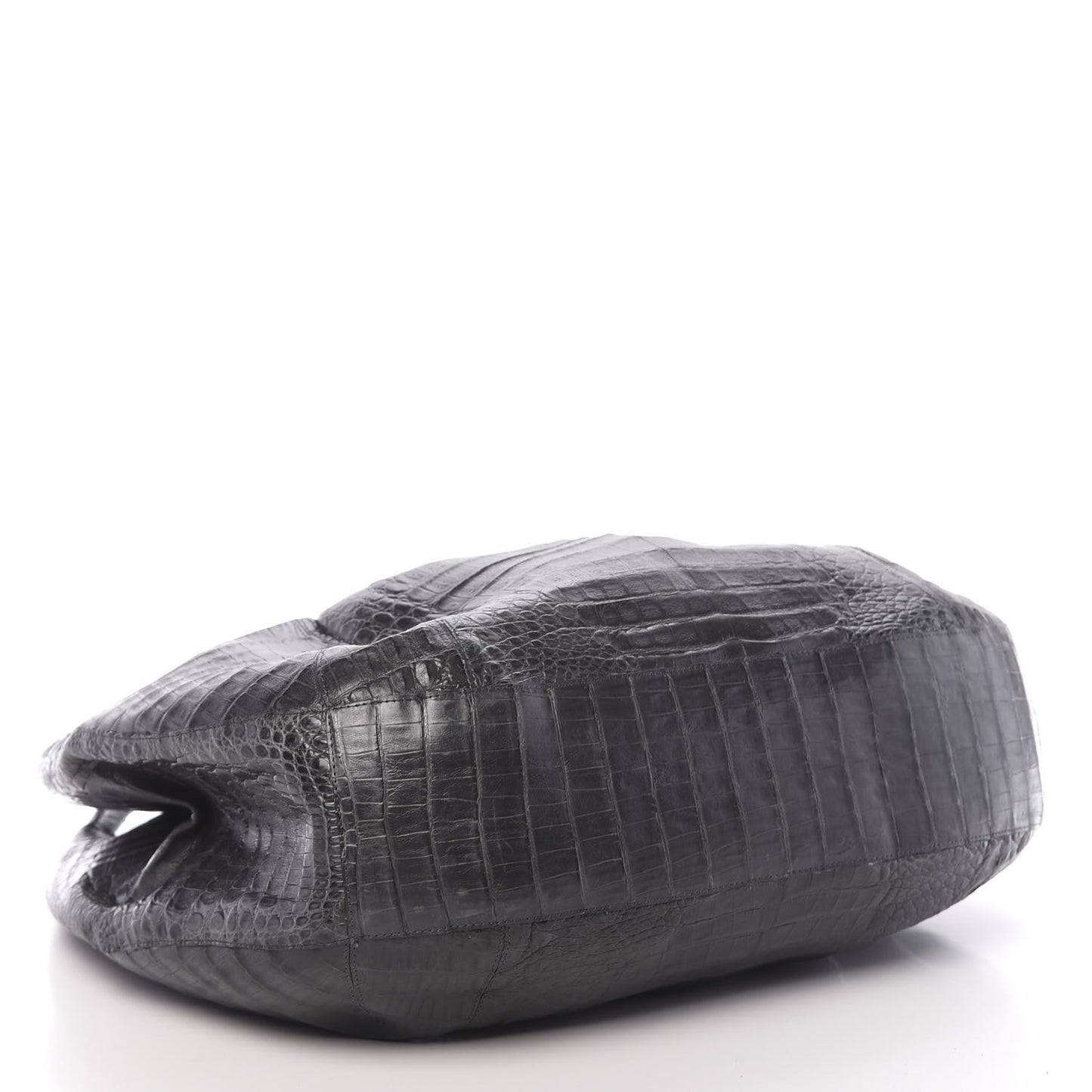 Crocodile Hobo Grey