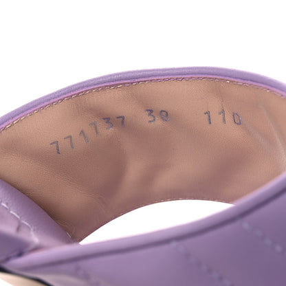 Gucci Nappa Charlotte GG Marmont 55mm Thong Sandals 38 Pale Lavander 10 of 13