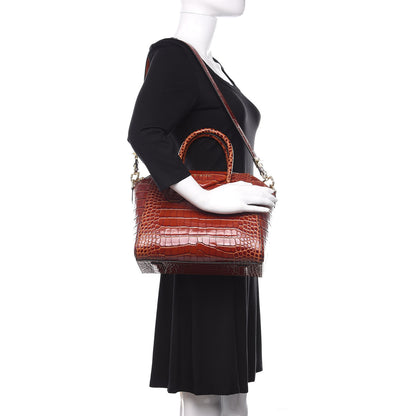 Givenchy Calfskin Crocodile Embossed Small Antigona Cognac 2 of 9