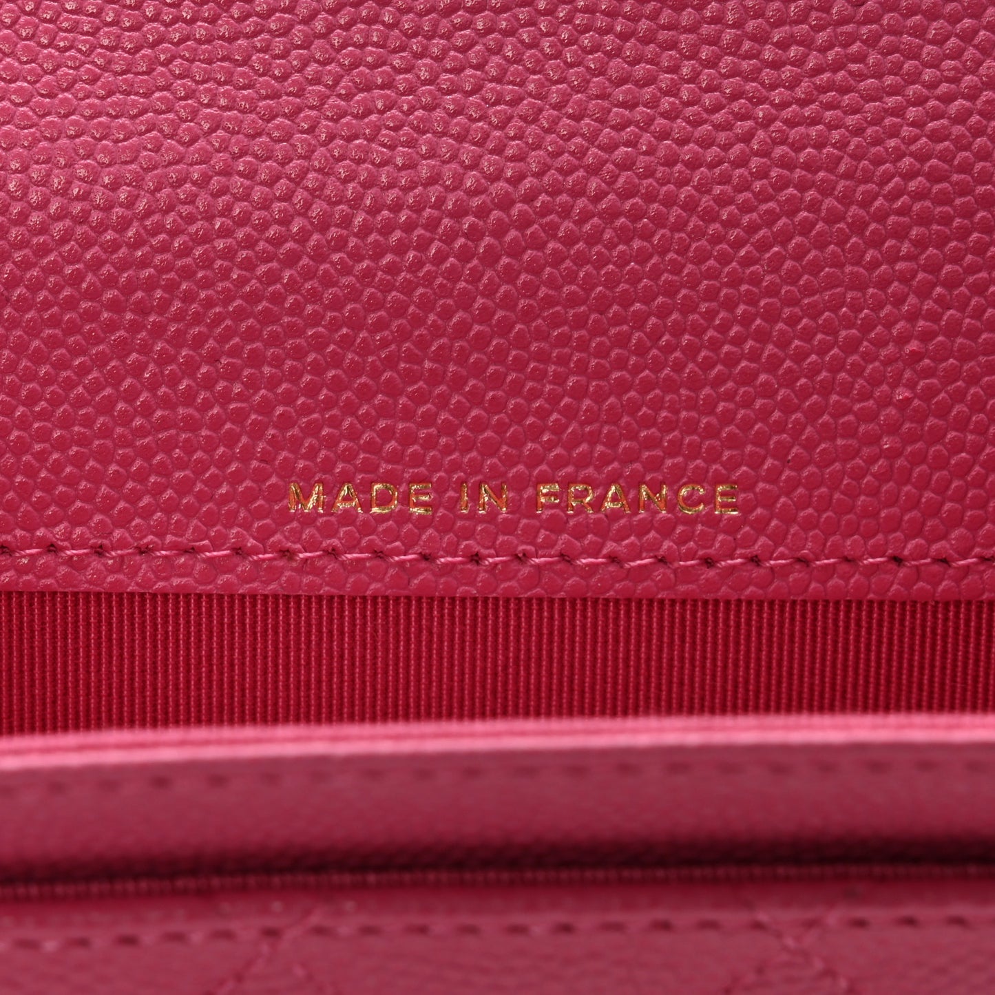 Caviar Quilted Flap Card Holder Wallet Pink