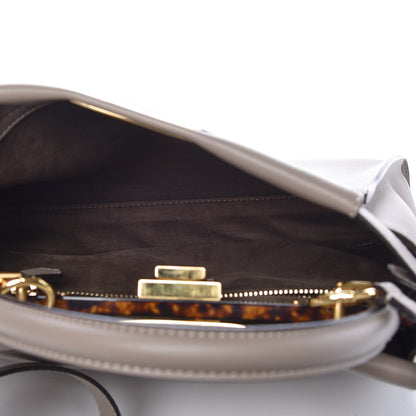 Fendi Vitello Seta Plexiglass Tortoise Medium Peekaboo Iconic Satchel Tortora 5 of 8
