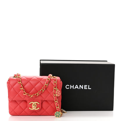 Chanel Lambskin Quilted Casino Chips Mini Square Flap Red 11 of 11