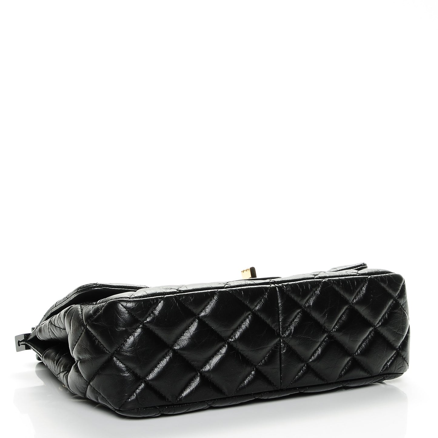 Aged Calfskin Quilted 2.55 Reissue Hanger Flap Black