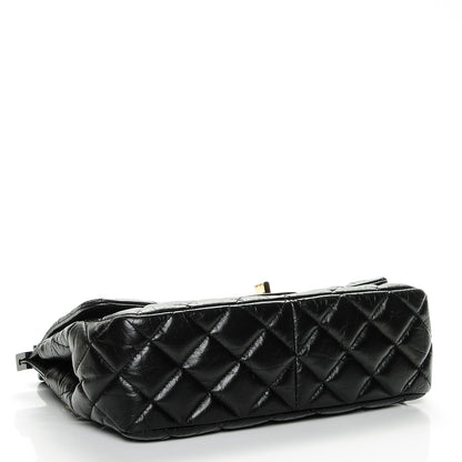 Chanel Aged Calfskin Quilted 2.55 Reissue Hanger Flap Black 4 of 7